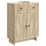 vidaXL Servírovacia skriňa so zásuvkou Dub sonoma 66 x 34,5 x 90 cm – Obrázok 3
