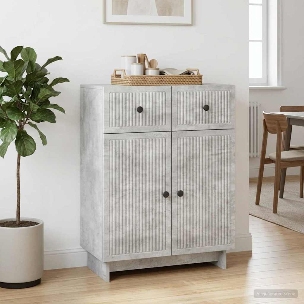 893948_1.jpg vidaXL Servírovacia skriňa so zásuvkou Betónovo sivá 66 x 34,5 x 90 cm – Obrázok 1