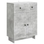 vidaXL Servírovacia skriňa so zásuvkou Betónovo sivá 66 x 34,5 x 90 cm – Obrázok 2