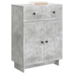 vidaXL Servírovacia skriňa so zásuvkou Betónovo sivá 66 x 34,5 x 90 cm – Obrázok 3