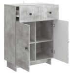 vidaXL Servírovacia skriňa so zásuvkou Betónovo sivá 66 x 34,5 x 90 cm – Obrázok 5