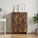 vidaXL Servírovacia skriňa so zásuvkou Dymový dub 66 x 34,5 x 90 cm