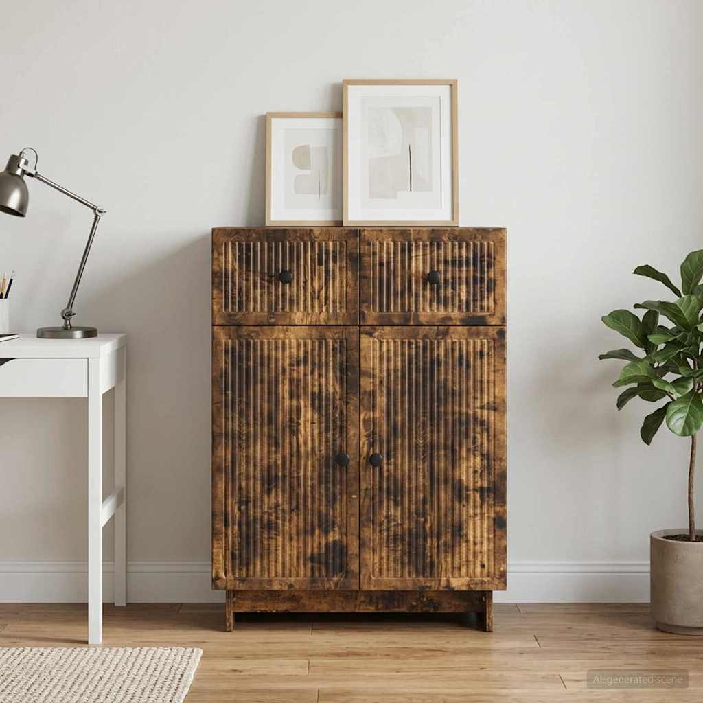 893950_1.jpg vidaXL Servírovacia skriňa so zásuvkou Dymový dub 66 x 34,5 x 90 cm – Obrázok 1