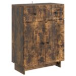 vidaXL Servírovacia skriňa so zásuvkou Dymový dub 66 x 34,5 x 90 cm – Obrázok 2