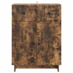 vidaXL Servírovacia skriňa so zásuvkou Dymový dub 66 x 34,5 x 90 cm – Obrázok 6