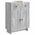 vidaXL Servírovacia skriňa so zásuvkou Sivá sonoma 66 x 34,5 x 90 cm – Obrázok 3