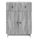 vidaXL Servírovacia skriňa so zásuvkou Sivá sonoma 66 x 34,5 x 90 cm – Obrázok 6