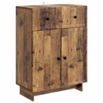vidaXL Servírovacia skriňa so zásuvkou Staré drevo 66 x 34,5 x 90 cm – Obrázok 2