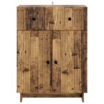 vidaXL Servírovacia skriňa so zásuvkou Staré drevo 66 x 34,5 x 90 cm – Obrázok 6