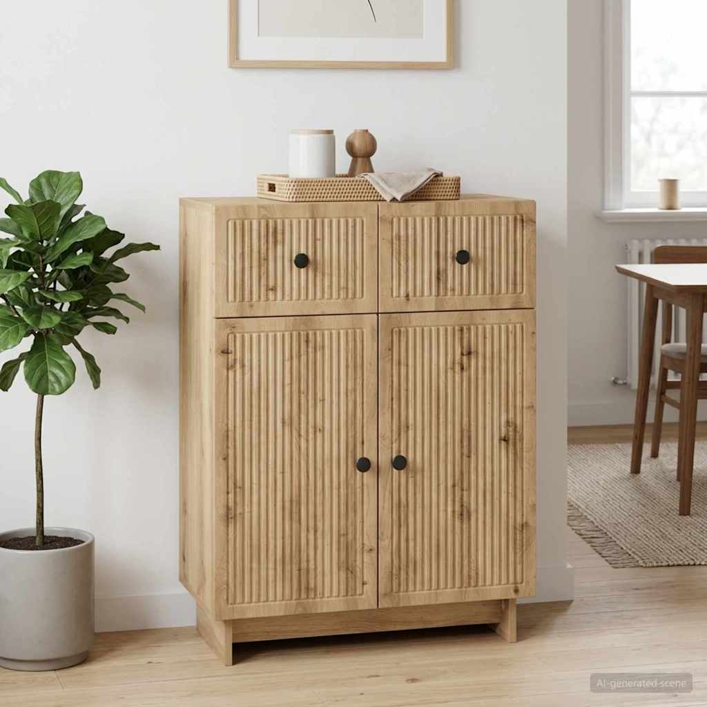 893954_1.jpg vidaXL Servírovacia skriňa so zásuvkou Dub artisan 66 x 34,5 x 90 cm – Obrázok 1