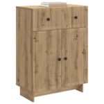 vidaXL Servírovacia skriňa so zásuvkou Dub artisan 66 x 34,5 x 90 cm – Obrázok 3
