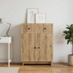 vidaXL Servírovacia skriňa so zásuvkou Dub artisan 66 x 34,5 x 90 cm – Obrázok 4