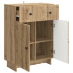 vidaXL Servírovacia skriňa so zásuvkou Dub artisan 66 x 34,5 x 90 cm – Obrázok 5