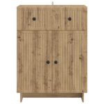vidaXL Servírovacia skriňa so zásuvkou Dub artisan 66 x 34,5 x 90 cm – Obrázok 6