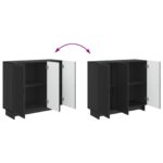 vidaXL Servírovacia skriňa Čierna 89 x 34,5 x 80 cm Kompozitné drevo – Obrázok 11