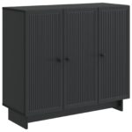vidaXL Servírovacia skriňa Čierna 89 x 34,5 x 80 cm Kompozitné drevo – Obrázok 2