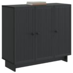 vidaXL Servírovacia skriňa Čierna 89 x 34,5 x 80 cm Kompozitné drevo – Obrázok 3