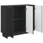 vidaXL Servírovacia skriňa Čierna 89 x 34,5 x 80 cm Kompozitné drevo – Obrázok 5