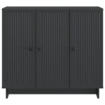 vidaXL Servírovacia skriňa Čierna 89 x 34,5 x 80 cm Kompozitné drevo – Obrázok 6