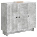 vidaXL Servírovacia skriňa Betónovo sivá 89 x 34,5 x 80 cm – Obrázok 3