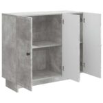 vidaXL Servírovacia skriňa Betónovo sivá 89 x 34,5 x 80 cm – Obrázok 5