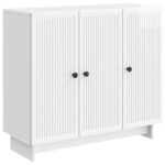 vidaXL Servírovacia skriňa Biela s vysokým leskom 89 x 34,5 x 80 cm – Obrázok 2