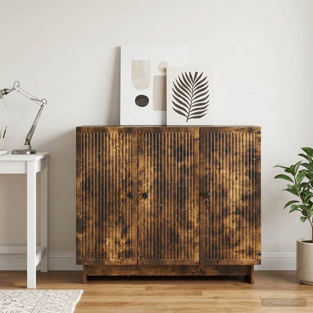 893960_1.jpg vidaXL Servírovacia skriňa Dymový dub 89 x 34,5 x 80 cm – Obrázok 1
