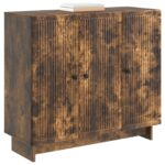 vidaXL Servírovacia skriňa Dymový dub 89 x 34,5 x 80 cm – Obrázok 3