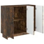 vidaXL Servírovacia skriňa Dymový dub 89 x 34,5 x 80 cm – Obrázok 5