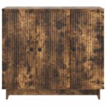vidaXL Servírovacia skriňa Dymový dub 89 x 34,5 x 80 cm – Obrázok 6