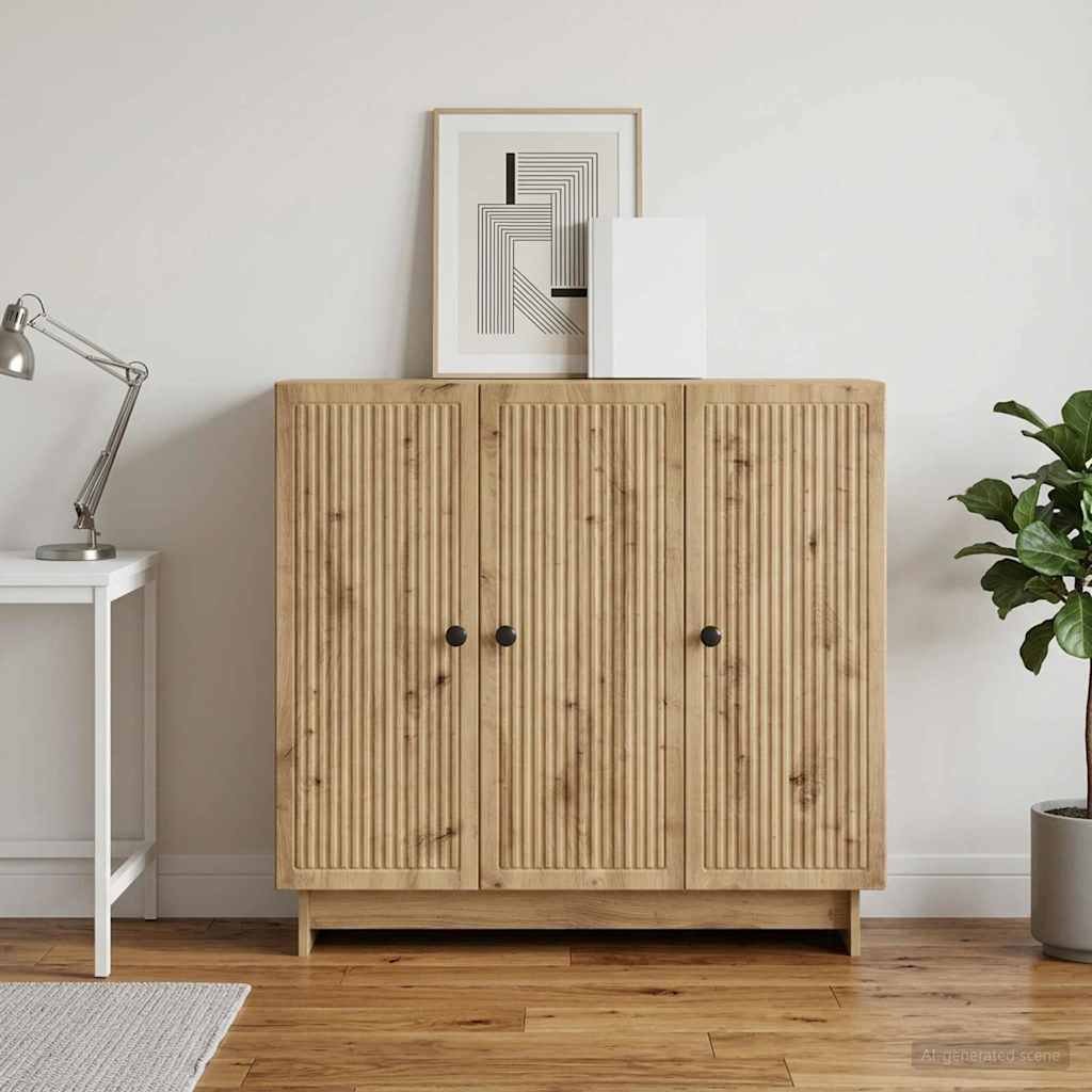 893964_1.jpg vidaXL Servírovacia skriňa Dub artisan 89 x 34,5 x 80 cm – Obrázok 1