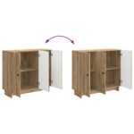 vidaXL Servírovacia skriňa Dub artisan 89 x 34,5 x 80 cm – Obrázok 11