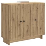 vidaXL Servírovacia skriňa Dub artisan 89 x 34,5 x 80 cm – Obrázok 3