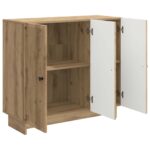 vidaXL Servírovacia skriňa Dub artisan 89 x 34,5 x 80 cm – Obrázok 5