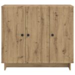 vidaXL Servírovacia skriňa Dub artisan 89 x 34,5 x 80 cm – Obrázok 6