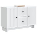 vidaXL Servírovacia skriňa Biela 89 x 34,5 x 60 cm Kompozitné drevo – Obrázok 3