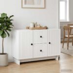 vidaXL Servírovacia skriňa Biela 89 x 34,5 x 60 cm Kompozitné drevo – Obrázok 4