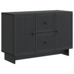 vidaXL Servírovacia skriňa Čierna 89 x 34,5 x 60 cm Kompozitné drevo – Obrázok 2