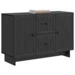 vidaXL Servírovacia skriňa Čierna 89 x 34,5 x 60 cm Kompozitné drevo – Obrázok 3