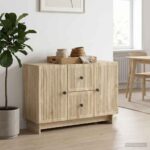 vidaXL Servírovacia skriňa so zásuvkou Dub sonoma 89 x 34,5 x 60 cm – Obrázok 4
