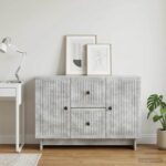 vidaXL Servírovacia skriňa so zásuvkou Betónovo sivá 89 x 34,5 x 60 cm – Obrázok 4