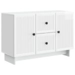 vidaXL Servírovacia skriňa Biela s vysokým leskom 89 x 34,5 x 60 cm – Obrázok 2