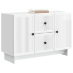vidaXL Servírovacia skriňa Biela s vysokým leskom 89 x 34,5 x 60 cm – Obrázok 3