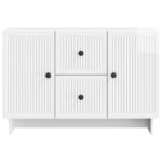 vidaXL Servírovacia skriňa Biela s vysokým leskom 89 x 34,5 x 60 cm – Obrázok 6