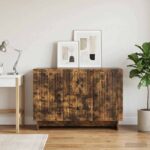 vidaXL Servírovacia skriňa so zásuvkou Dymový dub 89 x 34,5 x 60 cm – Obrázok 4