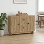 vidaXL Servírovacia skriňa so zásuvkou Dub artisan 89 x 34,5 x 60 cm
