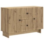 vidaXL Servírovacia skriňa so zásuvkou Dub artisan 89 x 34,5 x 60 cm – Obrázok 2