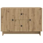 vidaXL Servírovacia skriňa so zásuvkou Dub artisan 89 x 34,5 x 60 cm – Obrázok 6