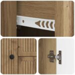 vidaXL Servírovacia skriňa so zásuvkou Dub artisan 89 x 34,5 x 60 cm – Obrázok 9