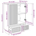 vidaXL Servírovacia skriňa Čierny 66 x 34,5 x 95 cm Konštruované drevo – Obrázok 10